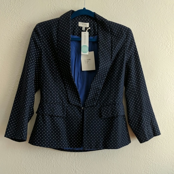 NWT Stitch Fix Polka Dot Woven Blazer - Picture 2 of 5